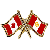 Canada/Peru Crossed Pin