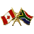 Canada/South Africa Crossed Pin