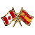 Canada/Spain Crossed Pin