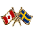 Canada/Sweden Crossed Pin