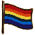 Pride Waving Flag Pin (5/8")