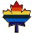 Pride Maple Leaf Pin (5/8")