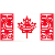 Canadian Indigenous Flag Tattoos, 7/8” x 1.75”
